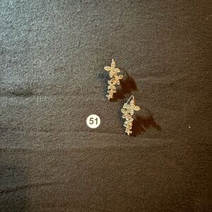 Elegant Silver Floral Drop Earrings